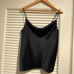 Navy scoop neck spaghetti strap tank in size small
